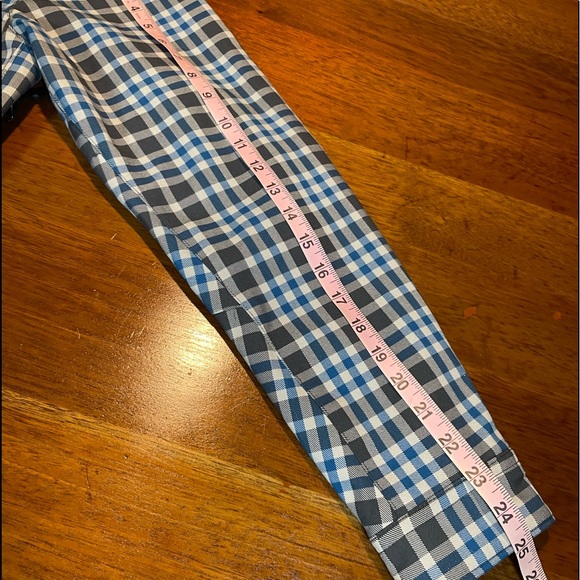 small Mens L.L. Bean Lattice Button Outdoor Softshelf Plaid Jacket. Blue - Picture 8 of 10